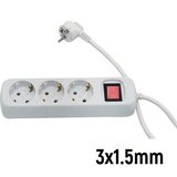 Tehnoelektro Prenosna priključnica trostruka (produžni kabl) sa prekidačem 3x1.5 mm 5m Cene