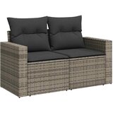  6-dijelni set vrtnih sofa poliratan i bagrem s jastucima sivi | shoptok.hr