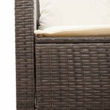  Vrtna sofa 2-sjed s jastucima i stolom smeđi poliratan | shoptok.hr