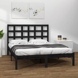  Okvir za krevet od masivne borovine crni 200 x 200 cm | shoptok.hr
