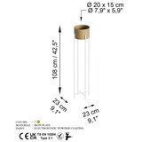 WALLXPERT Dekorativna saksija GED-024-C, 23x108x23 cm, Bijela | Eponuda.ba