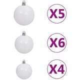  Umjetno božićno drvce LED s kuglicama i šiškama 150 cm | shoptok.hr