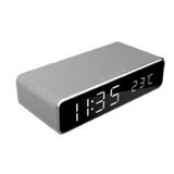 Gembird QI brezžični polnilec z digitalno uro DAC-WPC-01-S srebrna DAC-WPC-01-S | Shoptok.si
