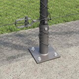  Heksagonalna ograda s betonskom osnovom 25 x 1,2 m Siva Mreža | shoptok.hr