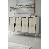 Hanah home komoda Seza 120, 120 cm, bela / travertin / srebrna | Eponuda.com