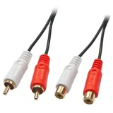 35671 Cinch audio produžetak [2x muški cinch konektor - 2x ženski cinch konektor] 2.00 m crna
