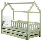  Drveni dječji krevet Monkey s dodatnim krevetom i ladicom - olive - 190x90 cm - Madrac PE pjena 8 cm-spužvasti madrac | shoptok.hr