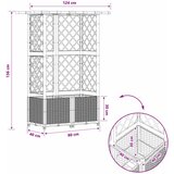  Povišeni krevet s mrežom i krovom Smeđa 124 x 40 x 138 cm PP | Eponuda.com