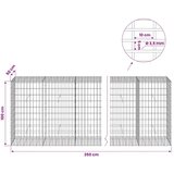  Gabion s žicom debljine 3 5 mm i mrežom 5x10 cm 350x50x100 cm - 50 cm 100 cm 350 cm | shoptok.hr
