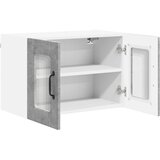  Zidni stakleni ormarić 2 pcs Betonski sivi 60 x 31 x 40 cm | shoptok.hr