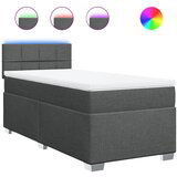 Maison Chic Box spring postelja - Vzmetna postelja z vzmetnico temno siva 90x190 cm blago SL16574, (21895064) | Shoptok.si