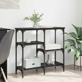 vidaXL s polico Črni hrast 80 x 29 x 75 cm Konstruiran les | Shoptok.si