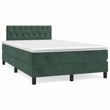  The Living Store Box spring postelja z vzmetnico LED tem. zelena 120x200cm žamet - Box Spring Postelja, (21450474) Cene