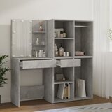  LED toaletni stolić s 2 ormarića boja betona konstruirano drvo | shoptok.hr