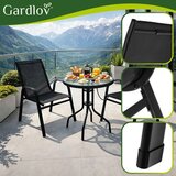 Gardlov set vrtnih stolica, 2 kom, metalni okvir, crne | shoptok.hr