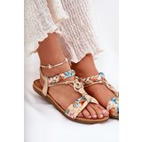 ARTIKER Women's Flat Sandals With Woven Strap And Decoration | Shoptok.si