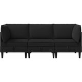  Set namještaja za dnevni boravak 3 pcs Crna Tkanina | shoptok.hr