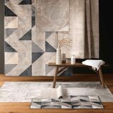 Douceur d intérieur Siva/bež preproga iz mešanice bombaža 140x200 cm Graphic – | Shoptok.si
