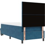  Krevet s box springom s madracem i klupom tamno plave boje 90x200 cm baršun | shoptok.hr
