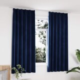  Zavjese za zamračivanje 2 kom baršunaste tamnoplave 140x175 cm | shoptok.hr