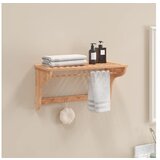 vidaXL Regal za brisače 60x30x35 cm trdna orehovina Cene