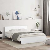  Okvir kreveta s uzglavljem i LED bijeli 160 x 200 cm | shoptok.hr