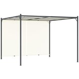 vidaXL Pergola z nastavljivo streho kremno bela 3x3 m jeklo Cene