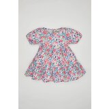 Defacto baby Girl Patterned Short Sleeve Linen Look Dress Cene