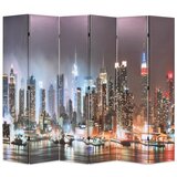 vidaXL Zložljiv paravan 228x170 cm New York ponoči Cene
