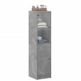  Visoka komoda sa staklenim vratima boja betona 35 x 37 x 142 cm | Eponuda.com