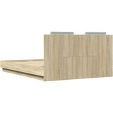  Okvir kreveta s uzglavljem LED boja hrasta sonome 120 x 200 cm | shoptok.hr