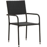  5-dijelni vanjski blagovaonski set od poliratana crni | shoptok.hr