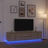 TV ormarić s LED svjetlima boja hrasta sonome 193,5x41x50 cm | shoptok.hr