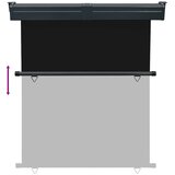 Balkonska bočna tenda 145 x 250 cm crna | shoptok.hr