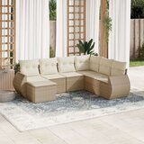  7-dijelni set vrtnih sofa od poliratana s jastucima bež | shoptok.hr