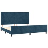  Okvir za krevet bez madraca tamnoplavi 200x200 cm baršunasti | shoptok.hr