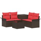  Set sofe 6 kom. 4-Broj sjedala Smeđa i crvena | shoptok.hr