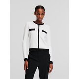Karl Lagerfeld Kardigan crna / bijela | shoptok.hr