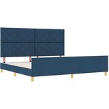 vidaXL Postelja Modra 200x200 cm Tkanina, (22049071) | Shoptok.si