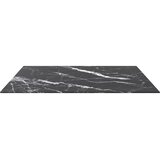 Stolna ploča crna 80 x 80 cm 6 mm staklena s mramornim uzorkom | shoptok.hr