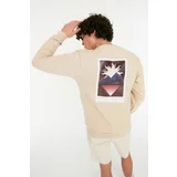 Trendyol Sweatshirt - Beige - Regular fit