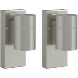 Vanjska zidna lampa 2 pcs Srebrno 6,5 x 10,5 x 16 cm | shoptok.hr