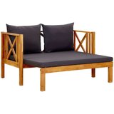  Klop za 2 osebi z blazinami 122 cm trden akacijev les, (20660849) | Shoptok.si
