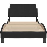  Okvir kreveta s uzglavljem Dover crni 90x190cm od tkanine | Eponuda.com