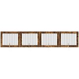  Vrata za pse s postoljem 4 pcs Dimljeni hrast 100 x 80 cm | Eponuda.ba