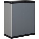  Vrtni ormarić za pohranu s 1 policom sivo-crni 68 x 40 x 85 cm | Eponuda.com
