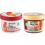Garnier body superfood krema za telo watermelon 380ml + fructis hair food maska za kosu cocoa 390ml Cene