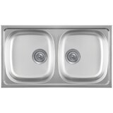 Metalac SUDOPER INOX STANDARDNI DVODJELNI SJ. FI 90 SA SIFONOM 770X435 LUNA FLEX 2D Cijene