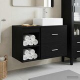  Set namještaja za kupaonicu 2 kom. Crni hrast Konstruirano drvo Crna 49,5 x 41 x 79,5 cm | shoptok.hr