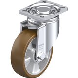 Blickle Vrtljivo kolo iz jeklene pločevine LH-ALB, kolo s Ø 125 mm, nosilnost 550 kg, mere ploščice 100 x 85 mm | Shoptok.si